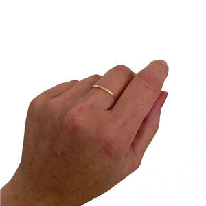 14k gold plated 1mm ring dainty Small and delicate